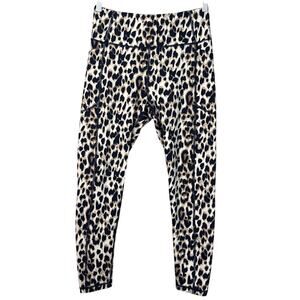 Victoria's Secret Total Knockout 7/8 High Waist Leggings Cheetah Leopard Size 10